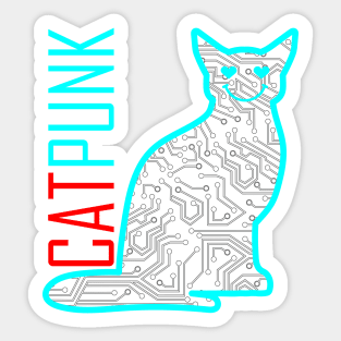 Cat punk Sticker